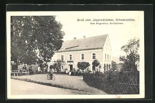 AK Schwarzpfütz, Gasthaus Jägerwäldchen