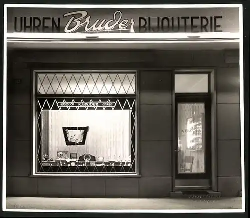 Fotografie Atelier Gross, St. Gallen, Ansicht St. Gallen, Ladengeschäft Uhren Bruder Bijouterie