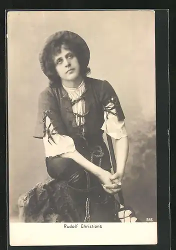 AK Schauspieler Rudolf Christians in einem Bühnenkostüm