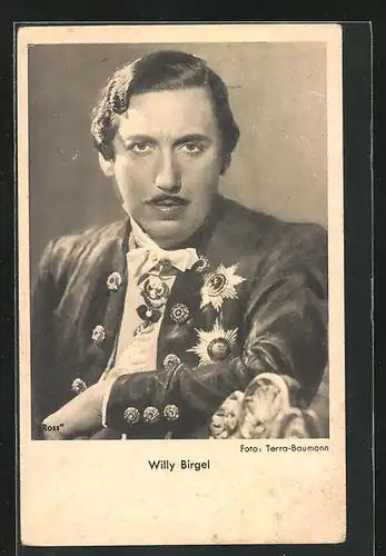 AK Schauspieler Willy Birgel im historischen Kostüm