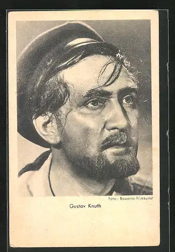 AK Schauspieler Gustav Knuth mit ernstem Blick