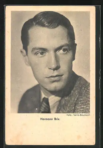 AK Schauspieler Hermann Brix mit Anzug und Krawatte
