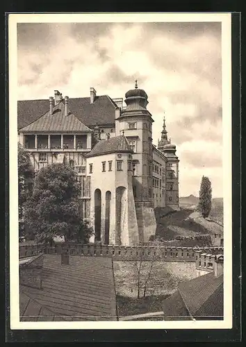AK Krakau-Krakow, Wawel, Zamek Krol, Widok od wschoda
