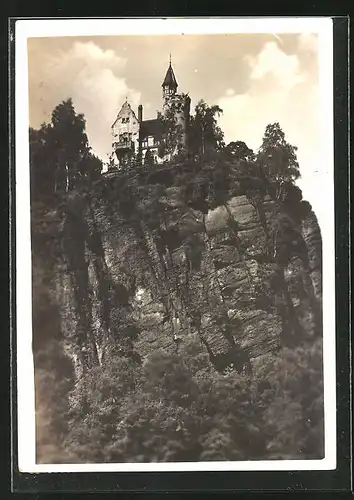 AK Tetschen-Bodenbach / Decin, Höhenrestaurant Schäferwand