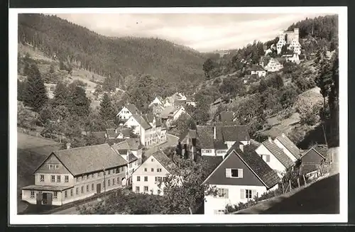 AK Berneck / Schwarzwald, Ortsansicht aus der Vogelschau