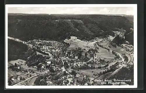 AK Hirsau / Schwarzwald, Ortsansicht vom Flugzeug aus gesehen