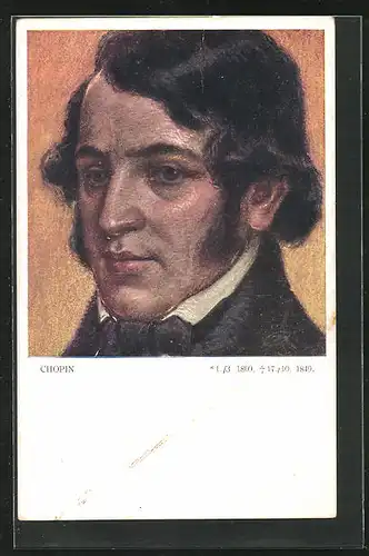 AK Komponist Frédéric Chopin im Porträt