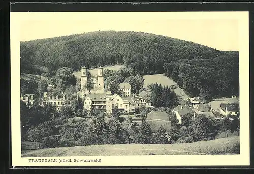 AK Frauenalb im Schwarzwald, Blick auf die Siedlung am hang