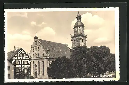 AK Altdorf, an der Stadtkirche