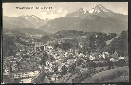 AK Berchtesgaden, Gesamtansicht vom Lockstein aus