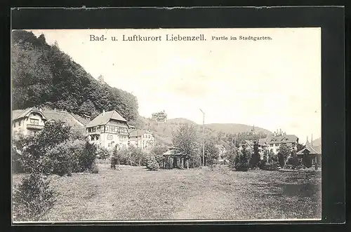 AK Bad Liebenzell, Partie im Stadtgarten