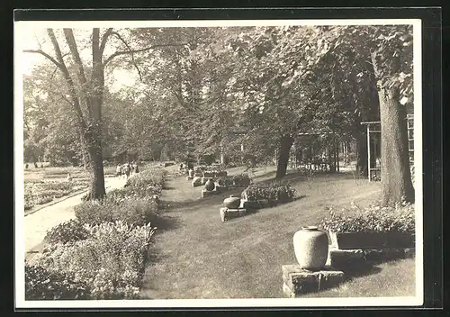 AK Landau, Parkanlagen mit Vasen