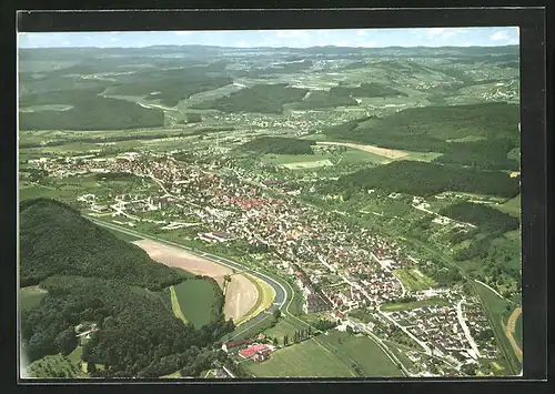 AK Tiengen im Schwarzwald, Fliegeraufnahme des Viertälerstädtchen im Hochrheingebiet