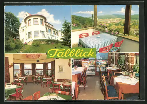 AK Wilhelmsfeld, Cafe Restaurant Pension Talblick, in den Gasträumen