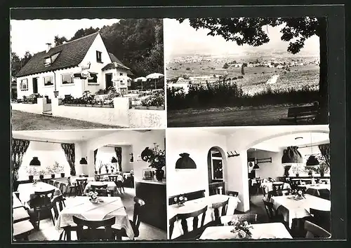 AK Weyher i.d. Pfalz, Ortstotale, Cafe-Restaurant Lux, in der Gaststube