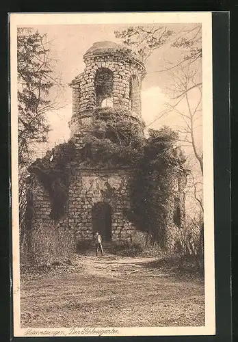 AK Schwetzingen, Ruine des Merkurtempel im Schlossgarten