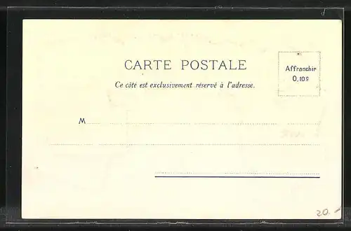 Präge-Lithographie Briefmarken von Frankreich verschiedener Werte, Kranz in Gold mit Landesflaggen