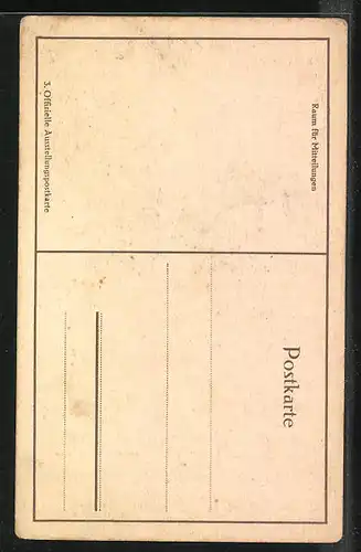 Künstler-AK Leipzig, Weltausstellung f. d. gesamt Buchgewerbe d. graphischen Künste 1914, Jüngling auf Greif