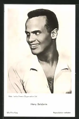 AK Musiker Harry Belafonte, us-amerikanischer Sänger, Schauspieler und Entertainer