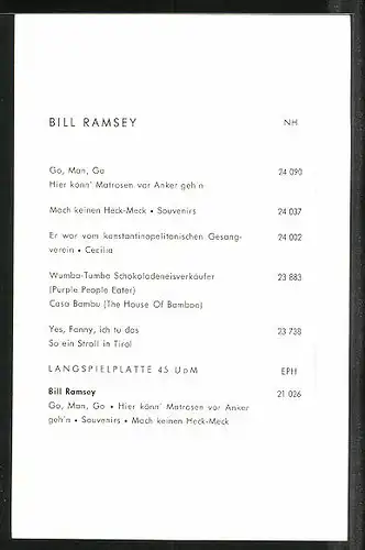 AK Musiker Bill Ramsey lächelnd