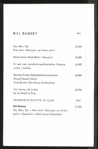 AK Musiker Bill Ramsey lächelnd