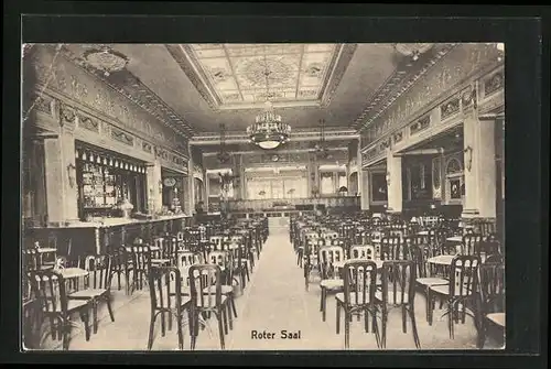 AK Braunschweig, Kaffeehaus Victoria Luise, Roter Saal