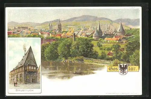 Lithographie Goslar, Gesamtansicht & Brusttuch