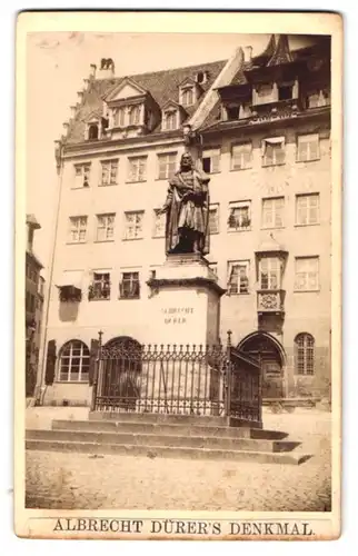 Fotografie unbekannter Fotograf, Ansicht Nürnberg, Blick auf das Albrecht Dürer Denkmal