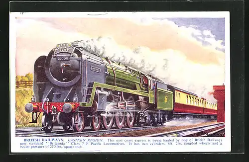 AK British Railways, Eastern Region, The Scarborough Flier, englische Eisenbahn