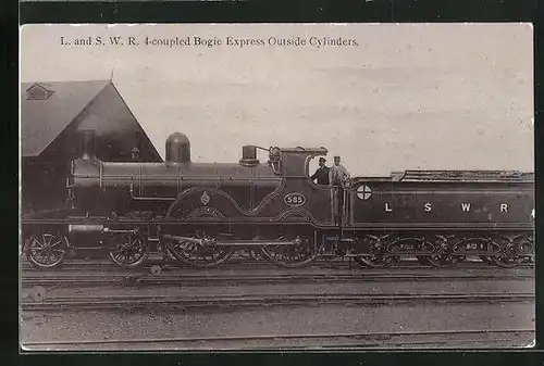 AK Four Coupled Bogie Express, L&SW Rly., englische Eisenbahn