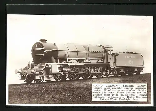AK Lord Nelson Express Passenger Engine, Southern Rly., englische Eisenbahn