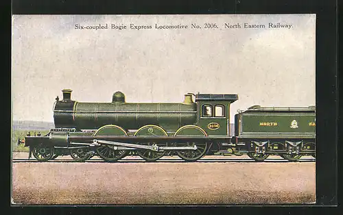 AK Six Coupled Bogie Express Locomotive No.2006, North Eastern Rly., englische Eisenbahn