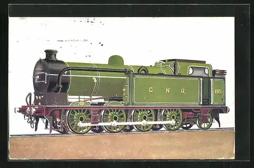 AK Eight Wheels Coupled Side Tank Engine No. 116, GN Rly., englische Eisenbahn