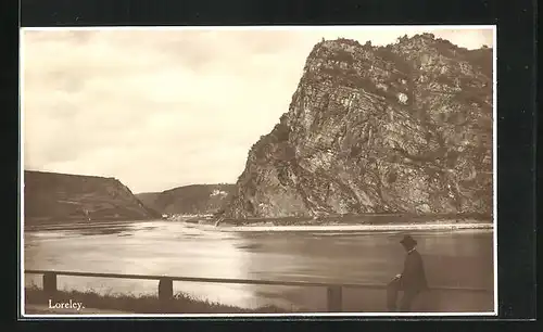 AK St. Goarshausen /Rhein, Loreleyfelsen