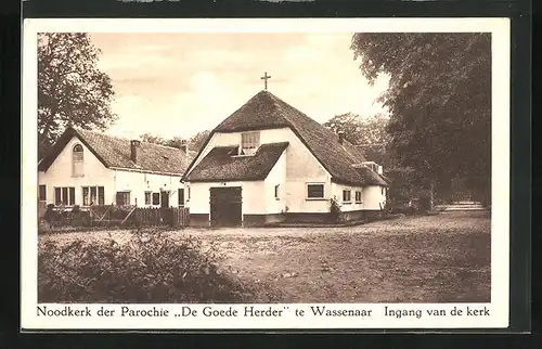 AK Wassenaar, Noodkerk der Parochie De Goede Herder, Ingang van de kerk