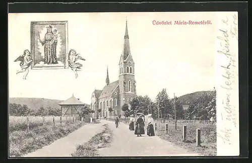 AK Budapest, Maria-Remetéröl, Wallfahrtskirche