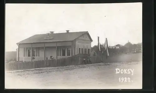 Foto-AK Doksy, Sokolovna 1922