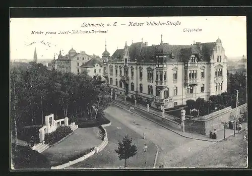 AK Leitmeritz / Litomerice, Kaiser Wilhelm-Strasse, Elisenheim