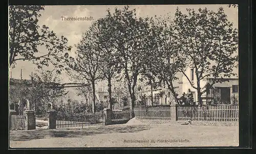 AK Theresienstadt / Terezin, Retranchement III., Militär-Unterkünfte