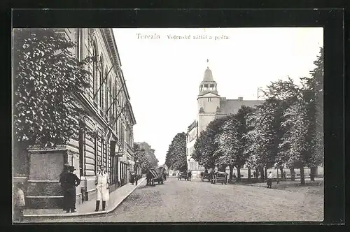 AK Theresienstadt / Terezin, Vojenske zatisi a posta