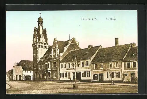 AK Güsten i. A., Rathaus am Markt