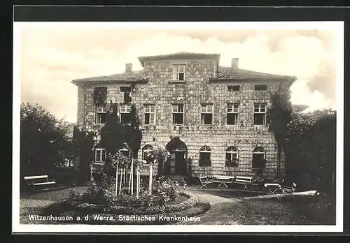AK Witzenhausen a. d. Werra, Blick auf das städtische Krankenhaus