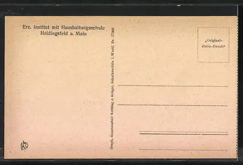 AK Heidingsfeld a. Main, junge Frauen in der Erz. Institut mit Haushaltungsschule