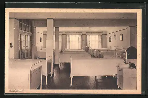 AK Heidingsfeld a. Main, Schlafsaal des Erz. Institut und Haushaltungsschule