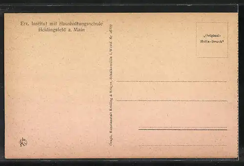 AK Heidingsfeld a. Main, Kochunterricht in der Schulküche des Erz. Institut und Haushaltungsschule