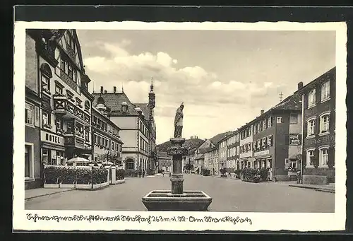 AK Wolfach i. Kinzingtal, Marktplatz mit Hotel und Gasthaus