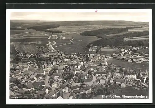 AK Rheinböllen / Hunsrück, Fliegeransicht der Ortschaft