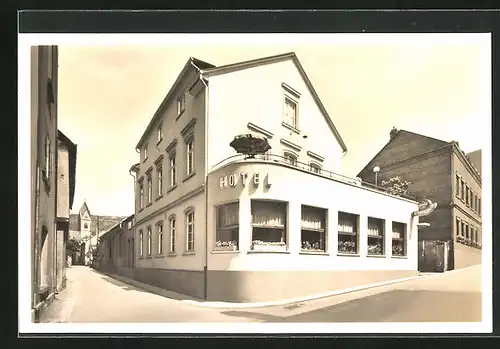 AK Kamp a. Rhein, Partie am Hotel Meyer