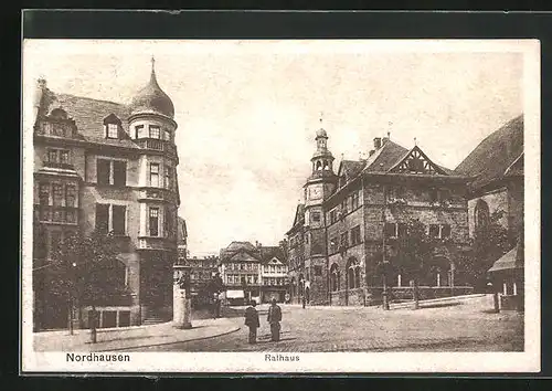 AK Nordhausen, Blick auf Rathaus