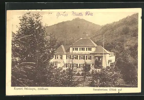 AK Sülzhayn /Südharz, Kurhotel Glück auf
